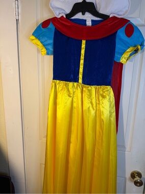 Girls' Yellow Blue & Red Snow White Princess Costume Dress Small